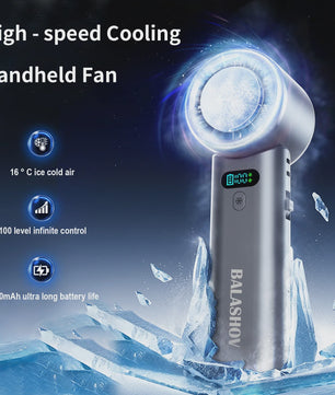 Draagbare Mini Ventilator met IJskoeling & 5200mAh Batterij - USB Oplaadbaar met LED Display