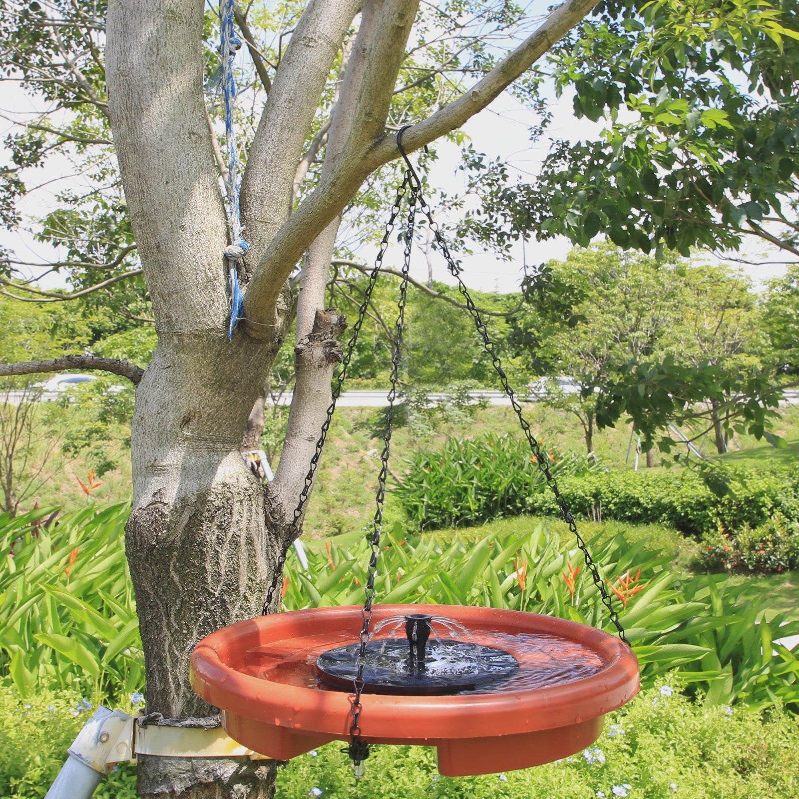 Vogelbad met Fontein & Ketting - Hangend Vogelbad voor Tuin & Patio