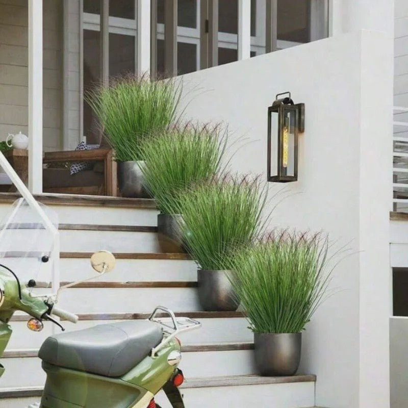 Set van 12 Kunstgras Siergrassen - Decoratieve Nep Planten voor Binnen & Buiten