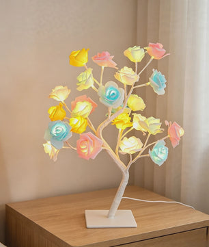 Sfeervolle Rozenboom Tafellamp - Multicolor LED Nachtlampje, USB-Powered Decoratie