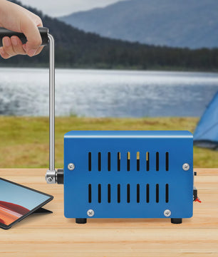 20W Hand Crank Noodstroom Generator - Draagbaar Opladen via USB voor Reizen & Camping