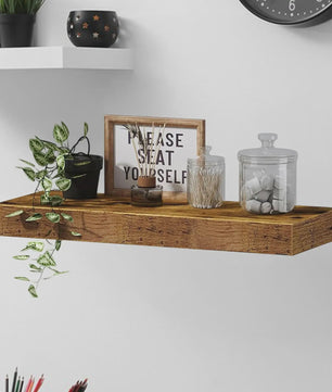 Drijvende Wandplank - Stevig & Decoratief met Onzichtbare Beugel voor Woonkamer, Keuken, Badkamer