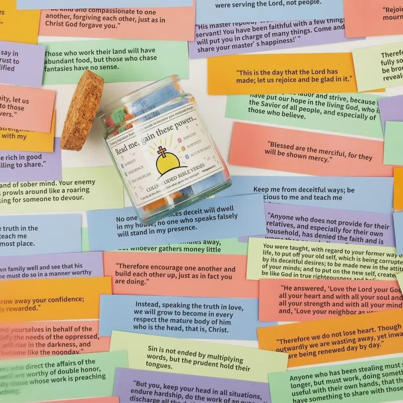 Bijbelverzen Pot: Kleurrijke Aanmoediging voor Emoties & Gevoelens - Christelijk Cadeau