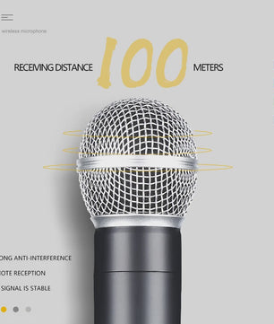 Draadloze Microfoon Set - UHF Dual Channel Handheld Microfoon voor Karaoke, Feest & Presentaties