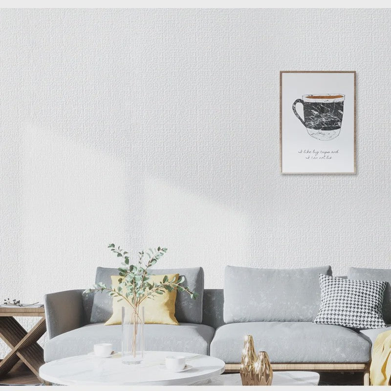 50cm 3D Linnen Behang - Zelfklevend, Waterdicht & Verdikt PVC Muursticker