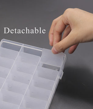 Opbergdoos 24 Vakjes voor Borduur- en Knutselgaren - Transparant Plastic Organizer