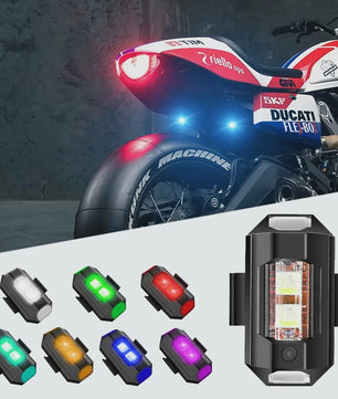 Universeel Mini LED Waarschuwingslicht - 7 Kleuren & 22 Modi - USB Oplaadbaar