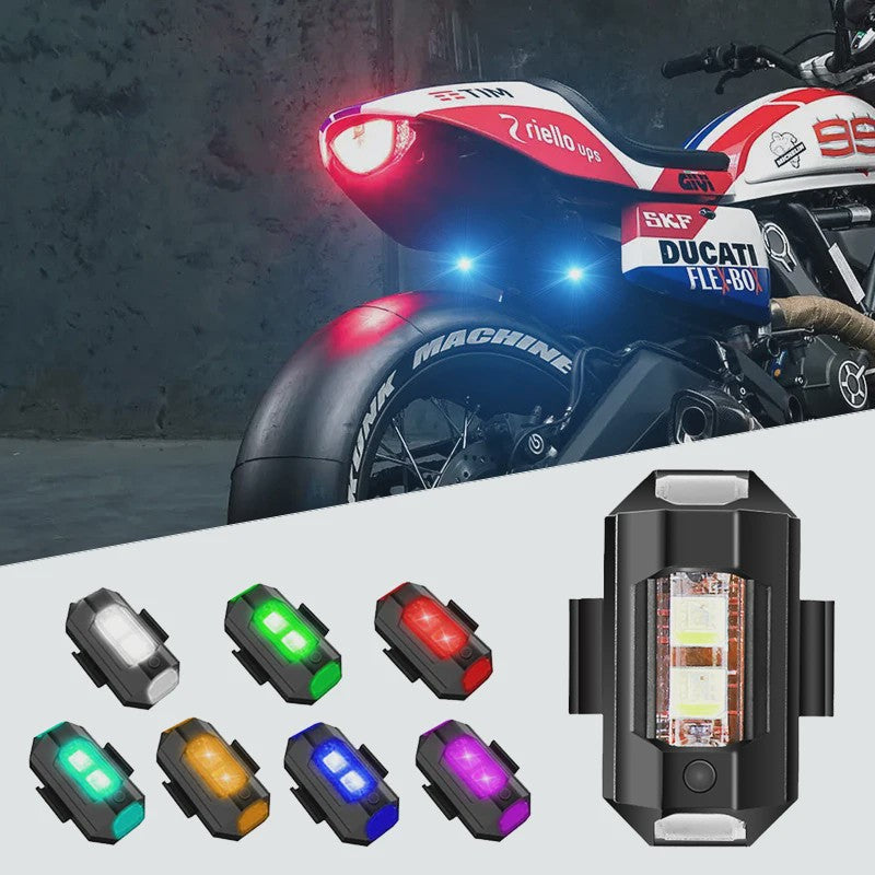 Universeel Mini LED Waarschuwingslicht - 7 Kleuren & 22 Modi - USB Oplaadbaar