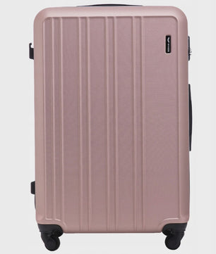 WINGS ABS Trolley Set van 3 (20", 24", 28") - Champagne & Navy Blauw - 360° Wielen