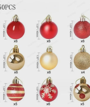 50x Kerstballen Set 4cm - Kleurrijke Kerstboom Decoratie voor Feestdagen & Huis