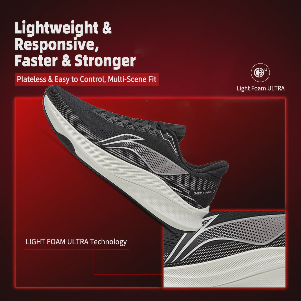 Li-Ning Red Hare 9 Hardloop- en Trainingssneakers voor Heren - Ademend & Duurzaam
