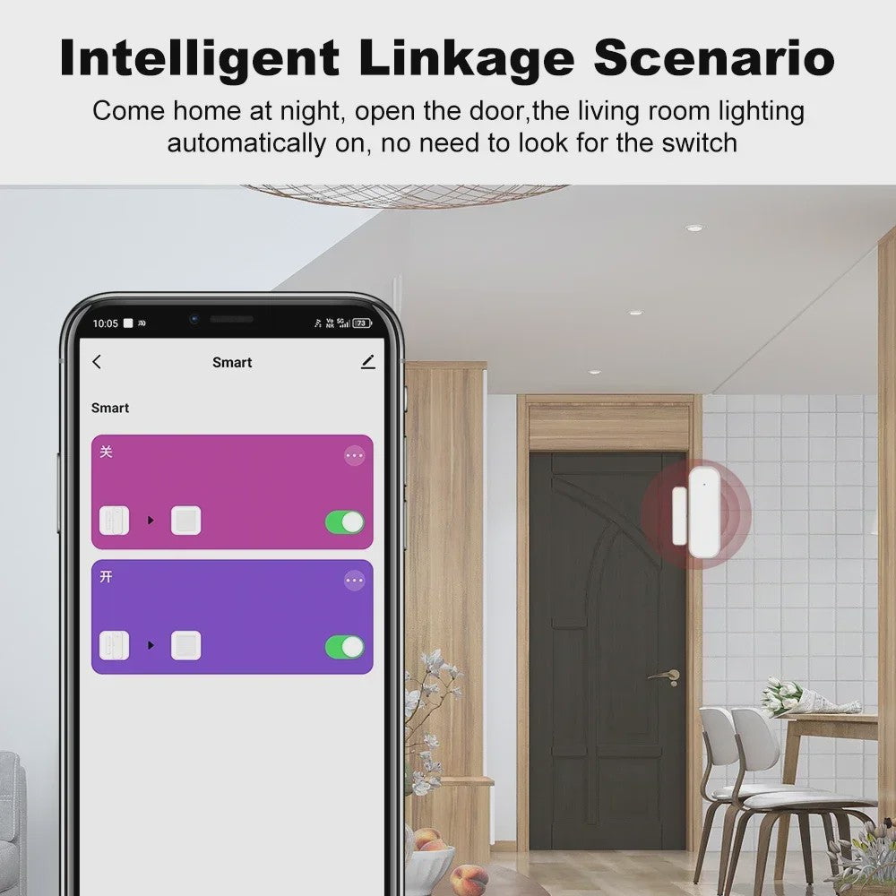 Zigbee 3.0 Deur- en Raamsensor - Slimme Beveiliging met App & Voice Control