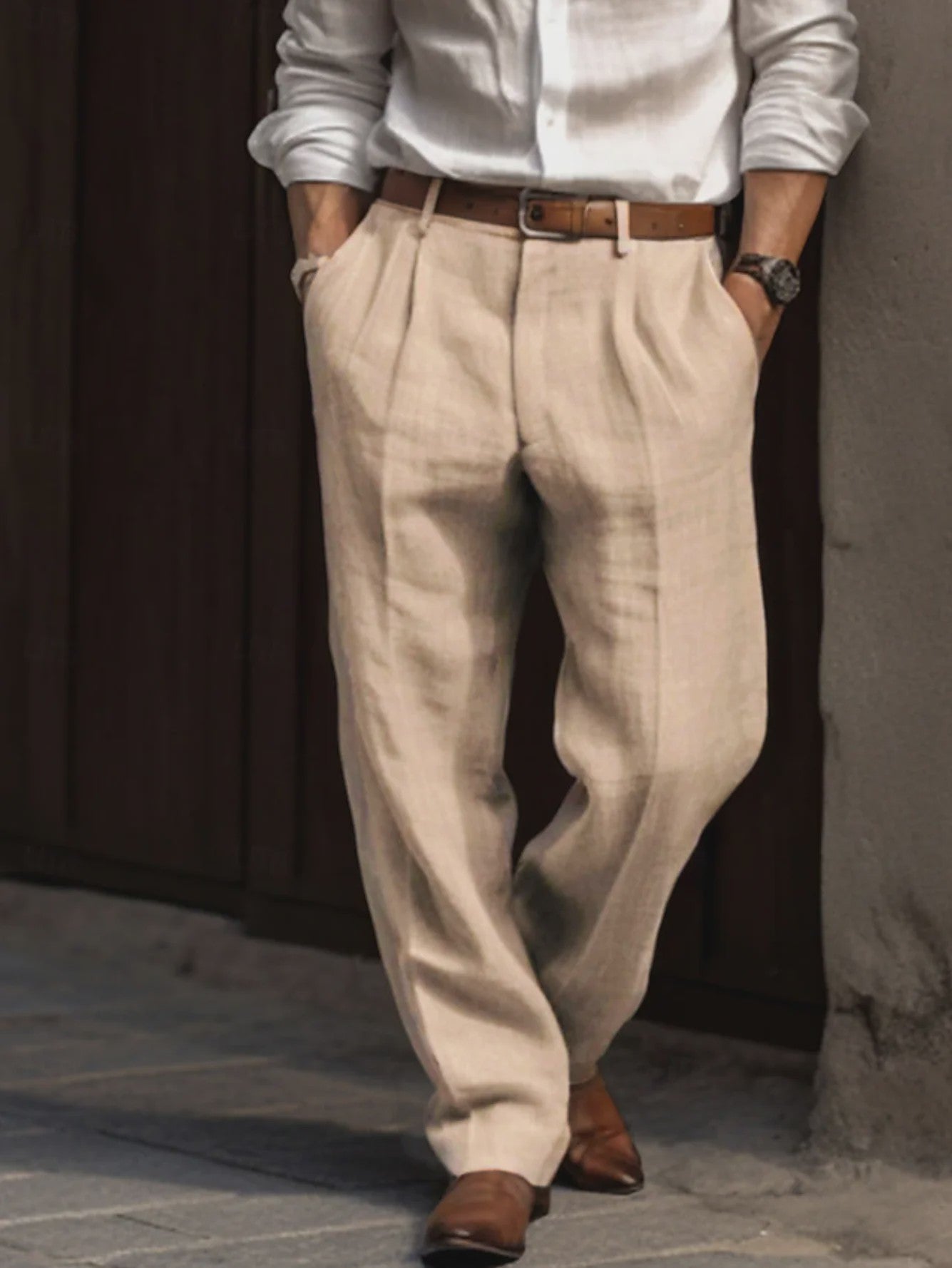 Linnen Heren Broek - Ademend & Lichtgewicht voor Zomer & Casual Chic