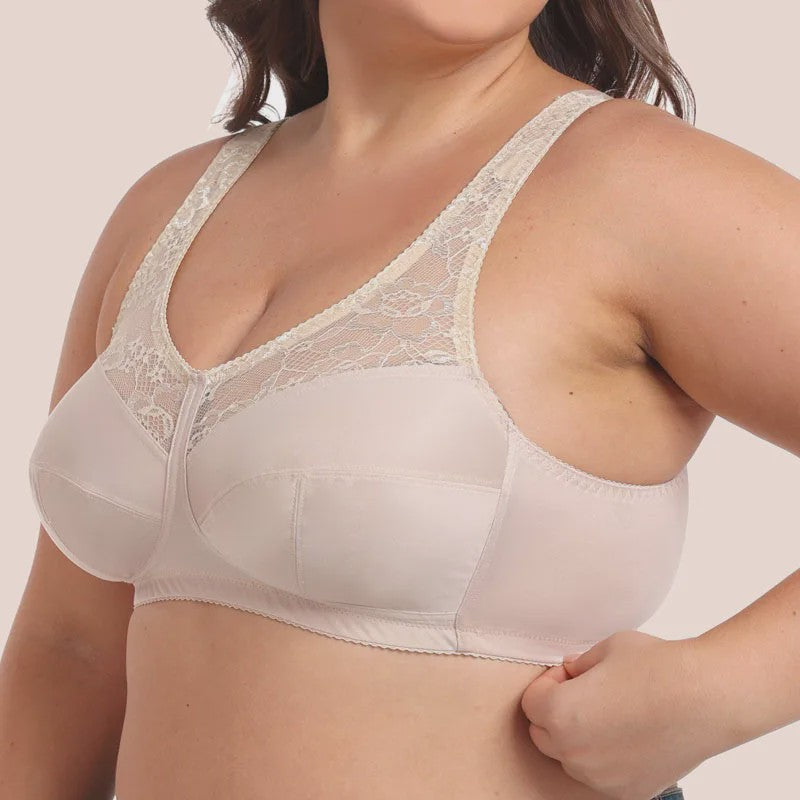 Comfortabele Minimizer Beugel BH met Kant - Volle Cup & Brede Afneembare Bandjes
