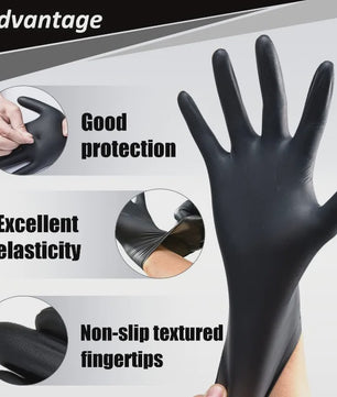 Zwarte Nitril Wegwerphandschoenen - Waterdicht & Latex Vrij - Per 10/20/50/100 Stuks
