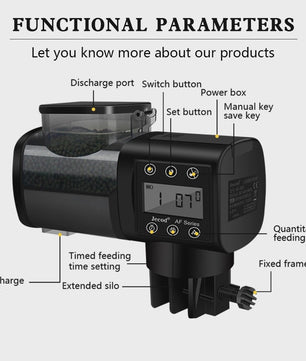 Jebao Jecod Automatische Aquarium Voederautomaat met Digitale Timer & Afstandsbediening