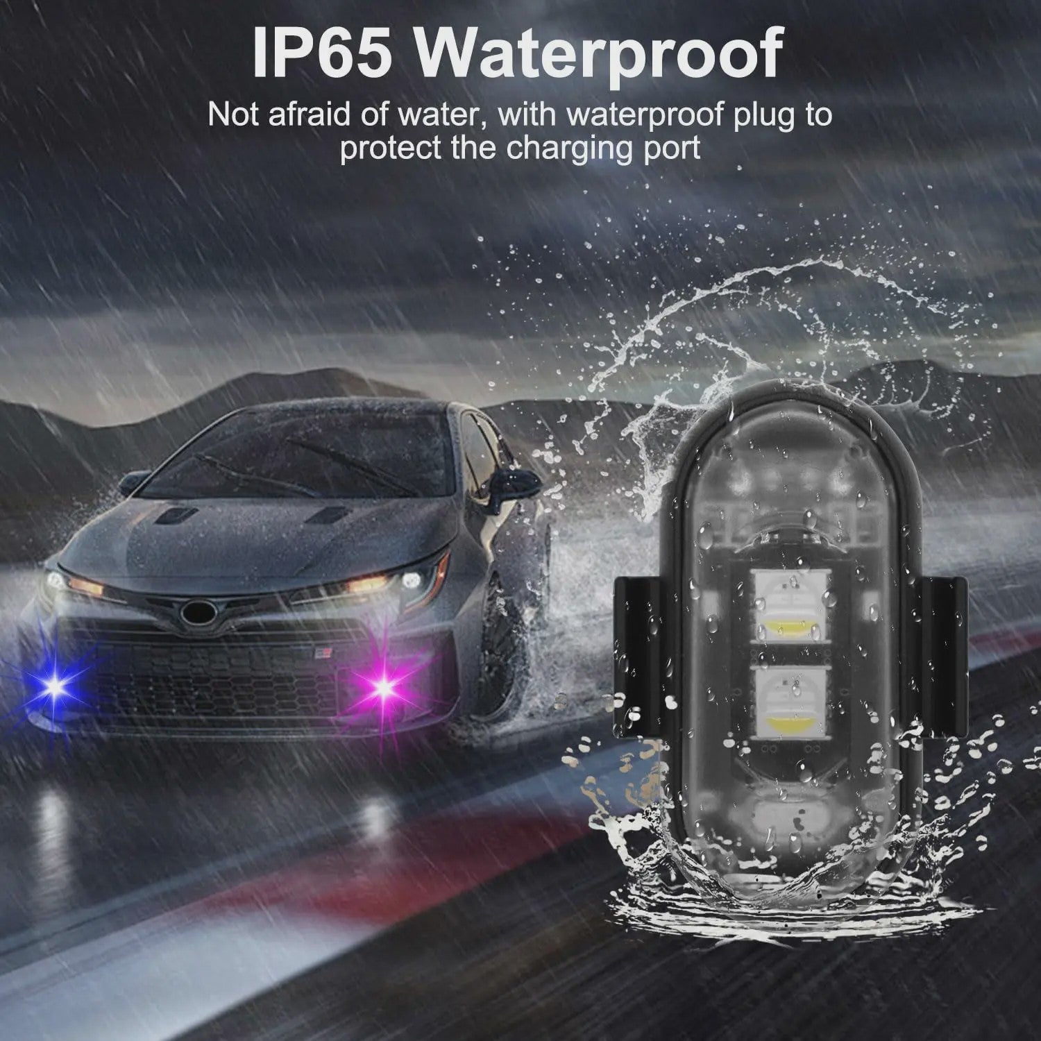 Veelzijdige LED Strobe Anti-Collision Lichten met Afstandsbediening - 8 Kleuren