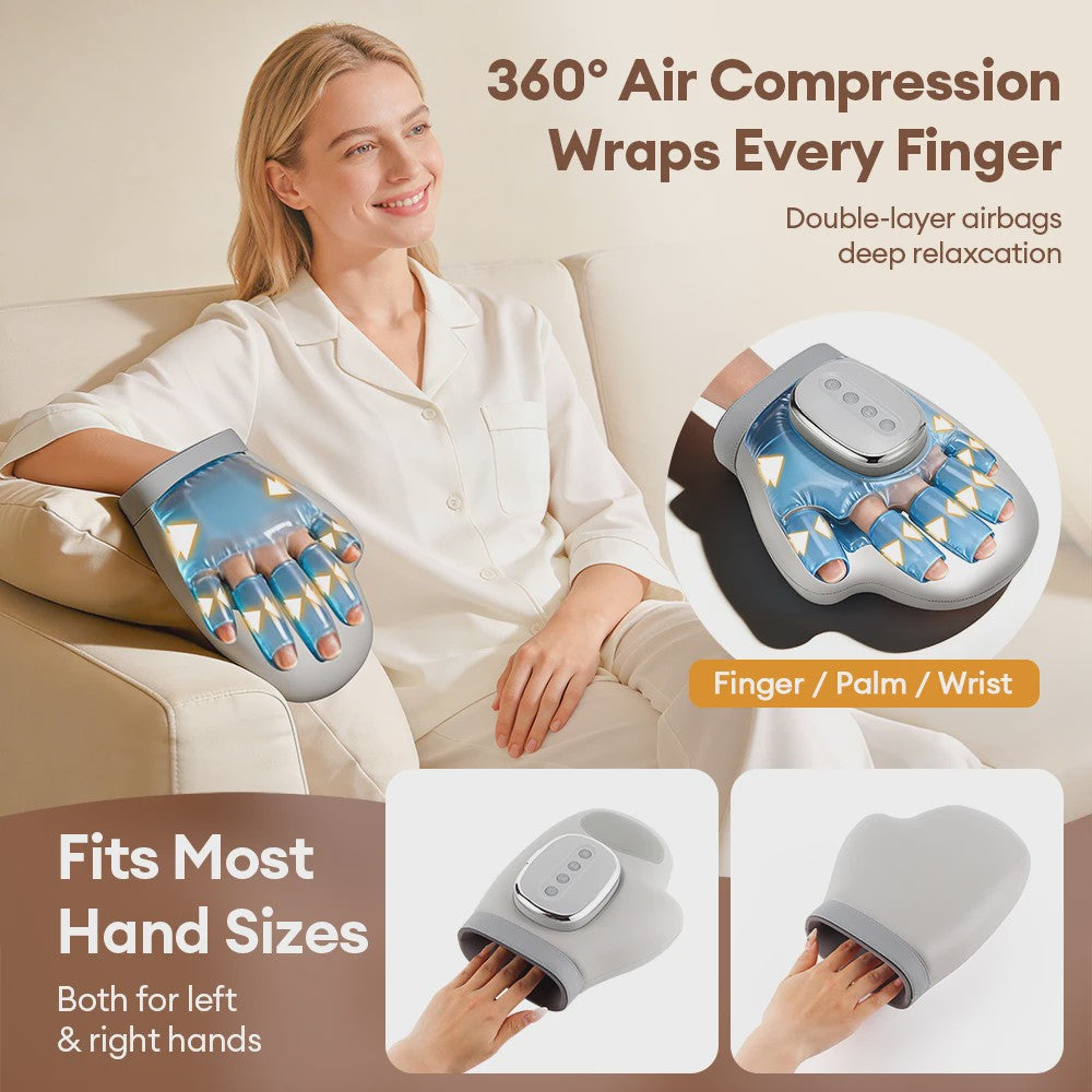 Elektrische Handmassager met Luchtdruk & Vibratie - Ontspan Handen, Polsen & Vingers