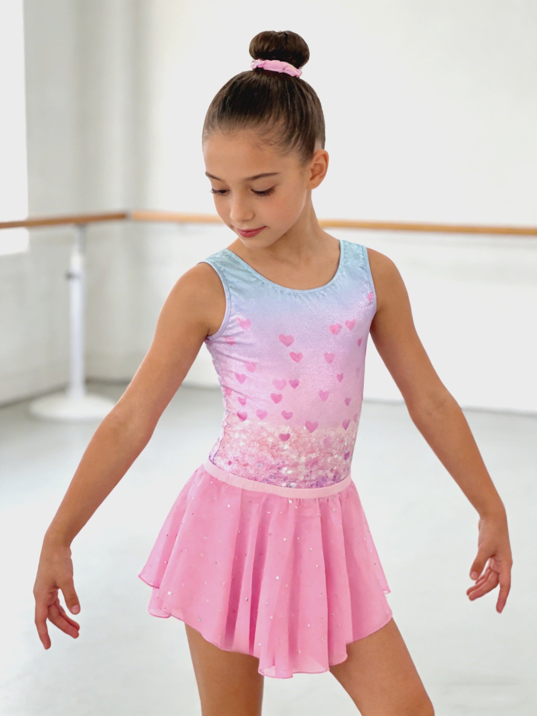 Meisjes Gymnastiek & Ballet Leotard Jurk met Afneembare Rok en Opbergtas | Leeftijd 5-11 Jaar