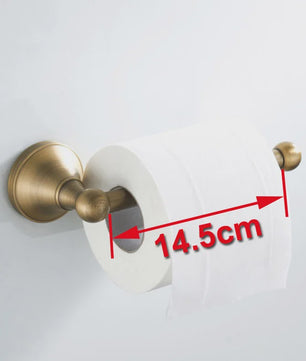 Luxe Massief Messing Badkamer Accessoires Set: Handdoekhouder, Toiletrolhouder, Ring & Haak