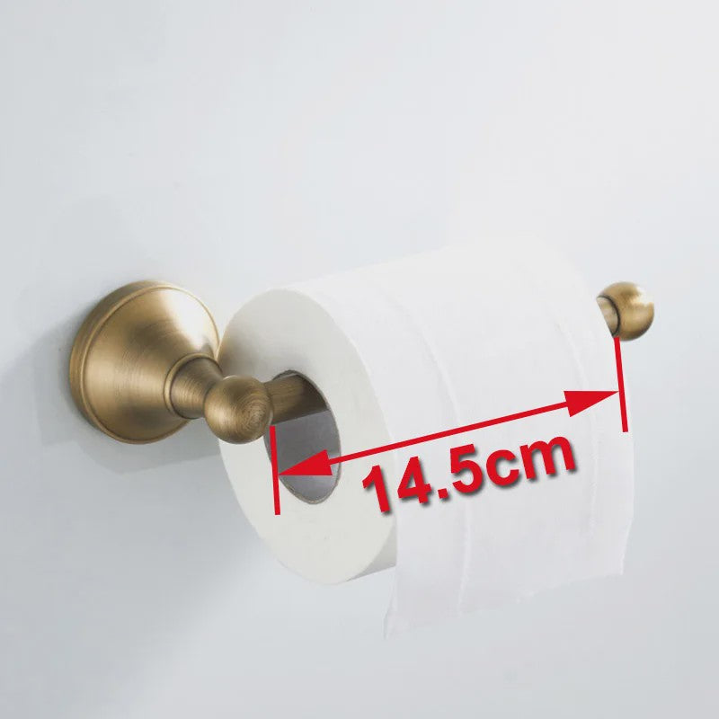 Luxe Massief Messing Badkamer Accessoires Set: Handdoekhouder, Toiletrolhouder, Ring & Haak