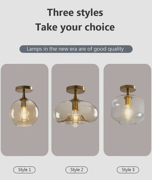 Moderne Glazen Plafondlamp met LED - Minimalistisch Design voor Hal, Slaapkamer, Balkon