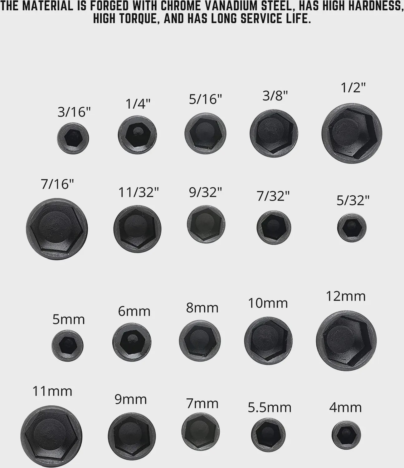 9-delige Dopmoer Sleuf Bit Set 5mm-13mm - Schroevendraaier & Sleutel Gereedschap