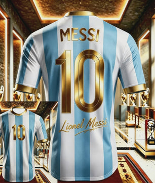 Messi #10 Jubileum T-shirt - Heren, Dames & Kinderen - Sneldrogend