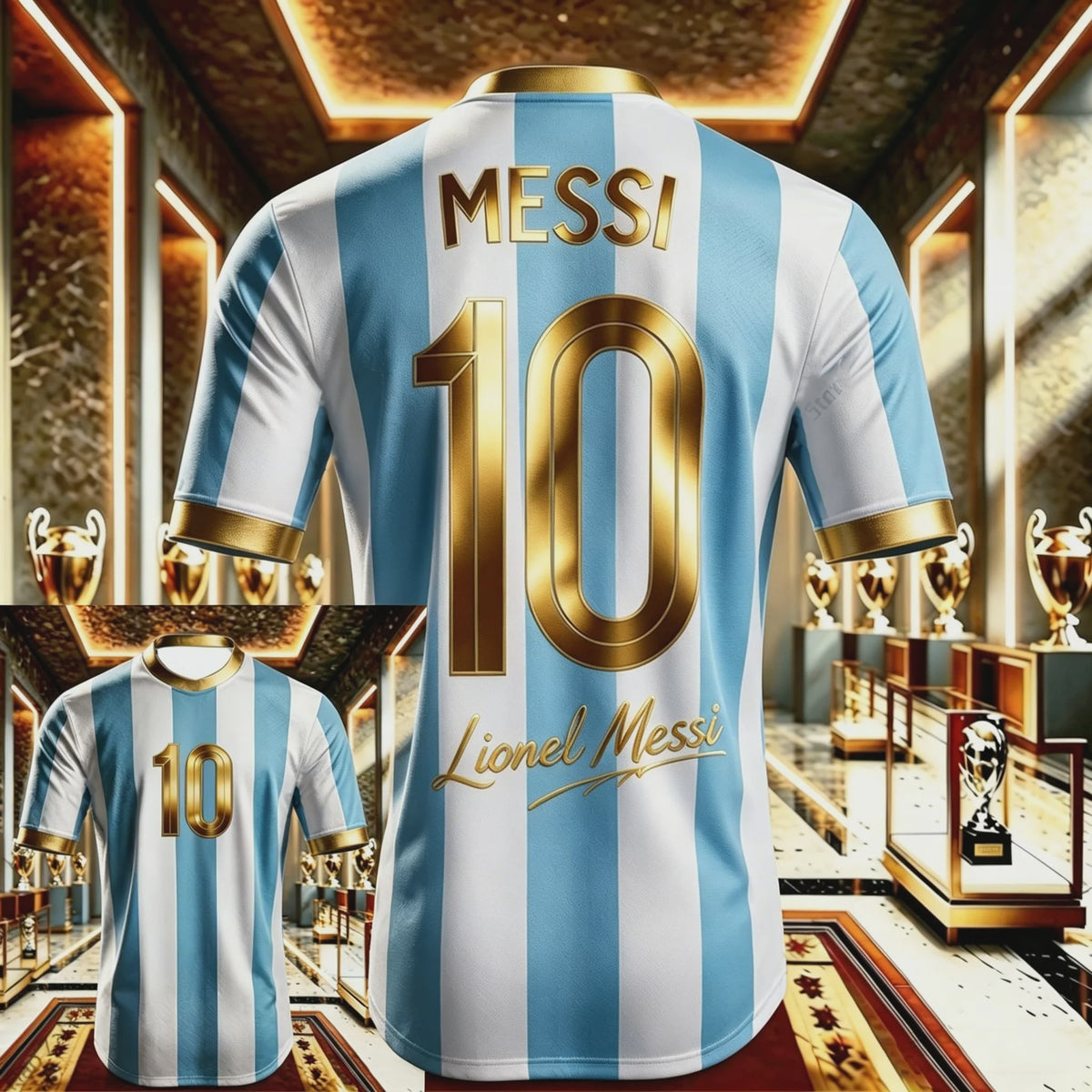 Messi #10 Jubileum T-shirt - Heren, Dames & Kinderen - Sneldrogend
