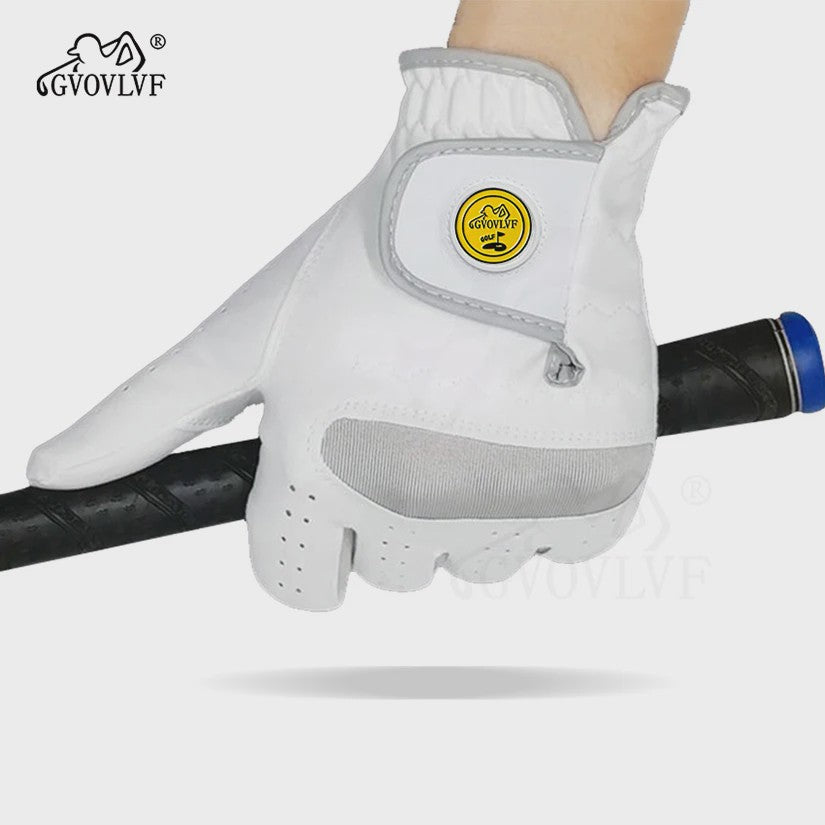 Heren Golfhandschoen: Zacht Microvezel, Ademend & Comfortabel met Magnetische Marker