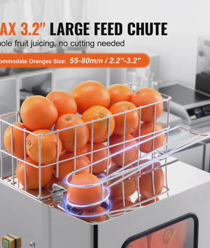 Professionele Automatische Sinaasappelpers - 120W RVS - 20 Sinaasappels/Minuut