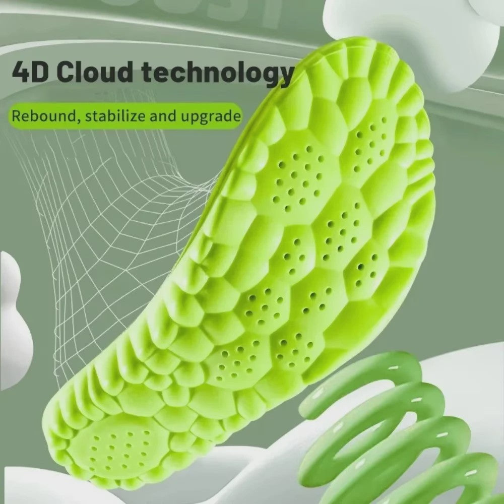 4D Super Zachte Sportzolen - Schokabsorberende Inlegzolen met Voetboogondersteuning