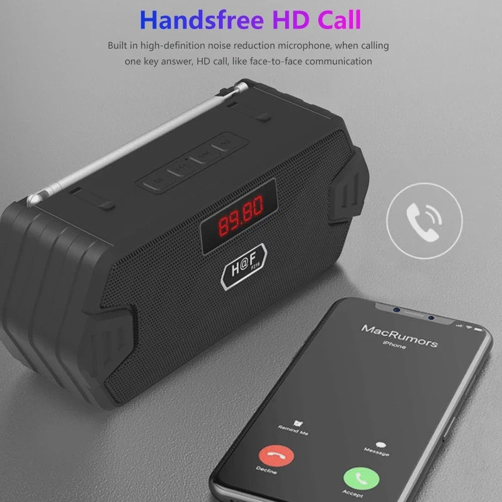 Draagbare Bluetooth Speaker met FM Radio - Hifi Geluid & Krachtige Bass