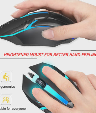 Gaming Muis met 5000 DPI, Kleurrijke LED Verlichting en Ergonomisch Design - Bedraad