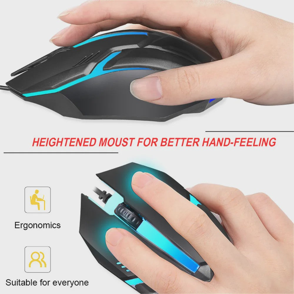 Gaming Muis met 5000 DPI, Kleurrijke LED Verlichting en Ergonomisch Design - Bedraad