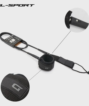 Surf Leash 6-9FT 7mm - Veiligheidskabel voor Surfboard, SUP & Windsurf