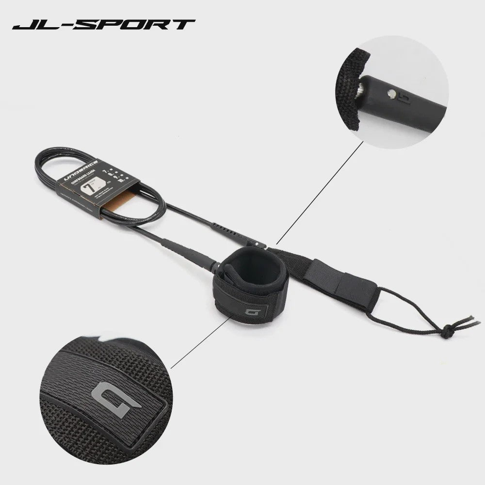 Surf Leash 6-9FT 7mm - Veiligheidskabel voor Surfboard, SUP & Windsurf