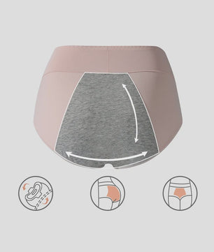 Hoge Taille Dames Slips voor Menstruatie - Lekvrij & Ademend Katoen