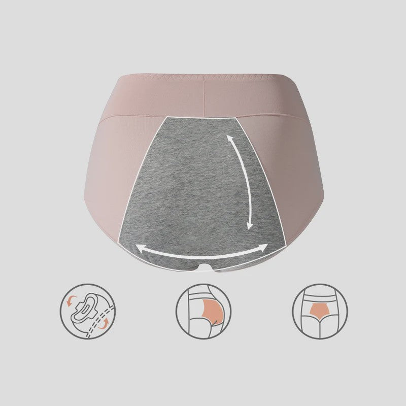 Hoge Taille Dames Slips voor Menstruatie - Lekvrij & Ademend Katoen