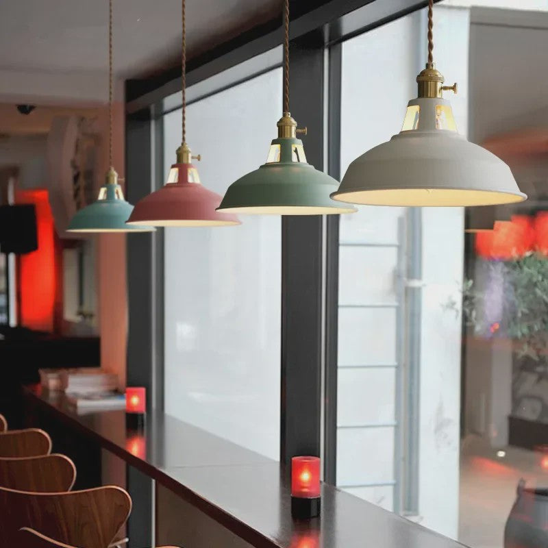 Kleurrijke Retro Industriële Hanglamp - Vintage Stijl voor Keuken, Restaurant, Woonkamer & Meer