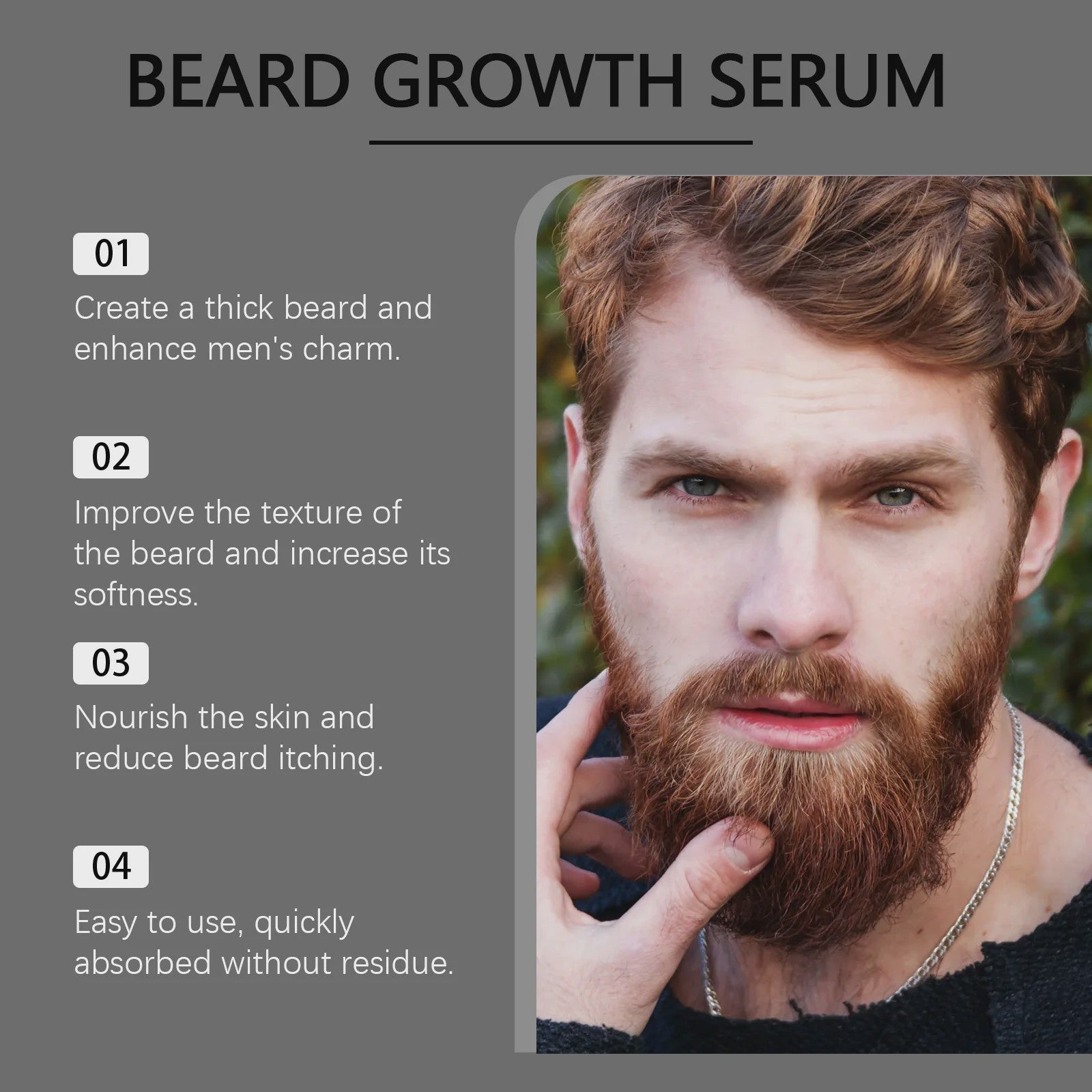 East Moon Baardgroei Serum Set: Stimuleert Groei, Versterkt Wortels & Verzacht Huid