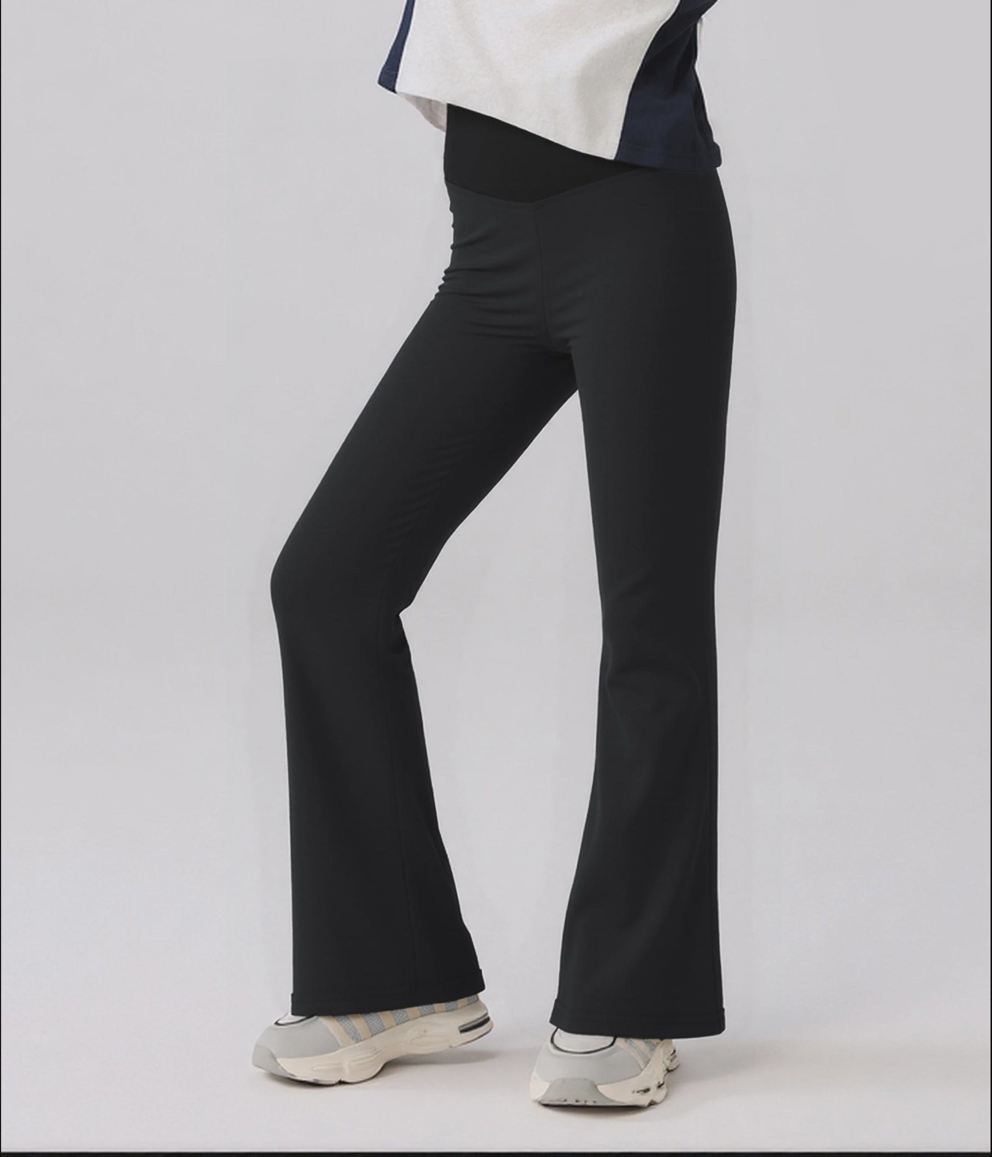 Flared Yoga Leggings Hoge Taille voor Meisjes en Tieners - Comfortabele Sportbroek