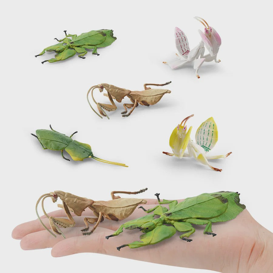 Realistische Insecten Model Figuren: Bidsprinkhaan, Bladwesp & Meer - Educatief Speelgoed & Decoratie