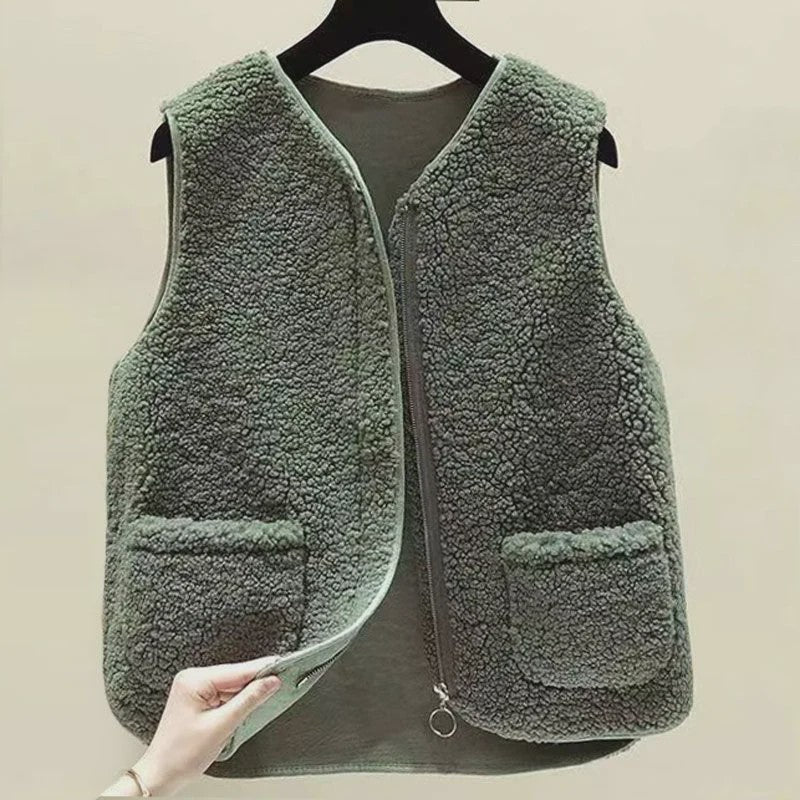 Heren Vest Lamswol Fleece - Warm & Stijlvol voor Herfst/Winter