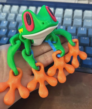 Bewegende 3D Geprinte Boomkikker - Decoratie & Bureau Speelgoed