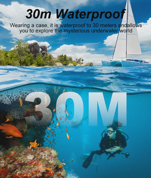 Ourlife 4K Action Camera Ultra HD 16MP met WiFi, 30M Waterdicht & 170° Groothoek