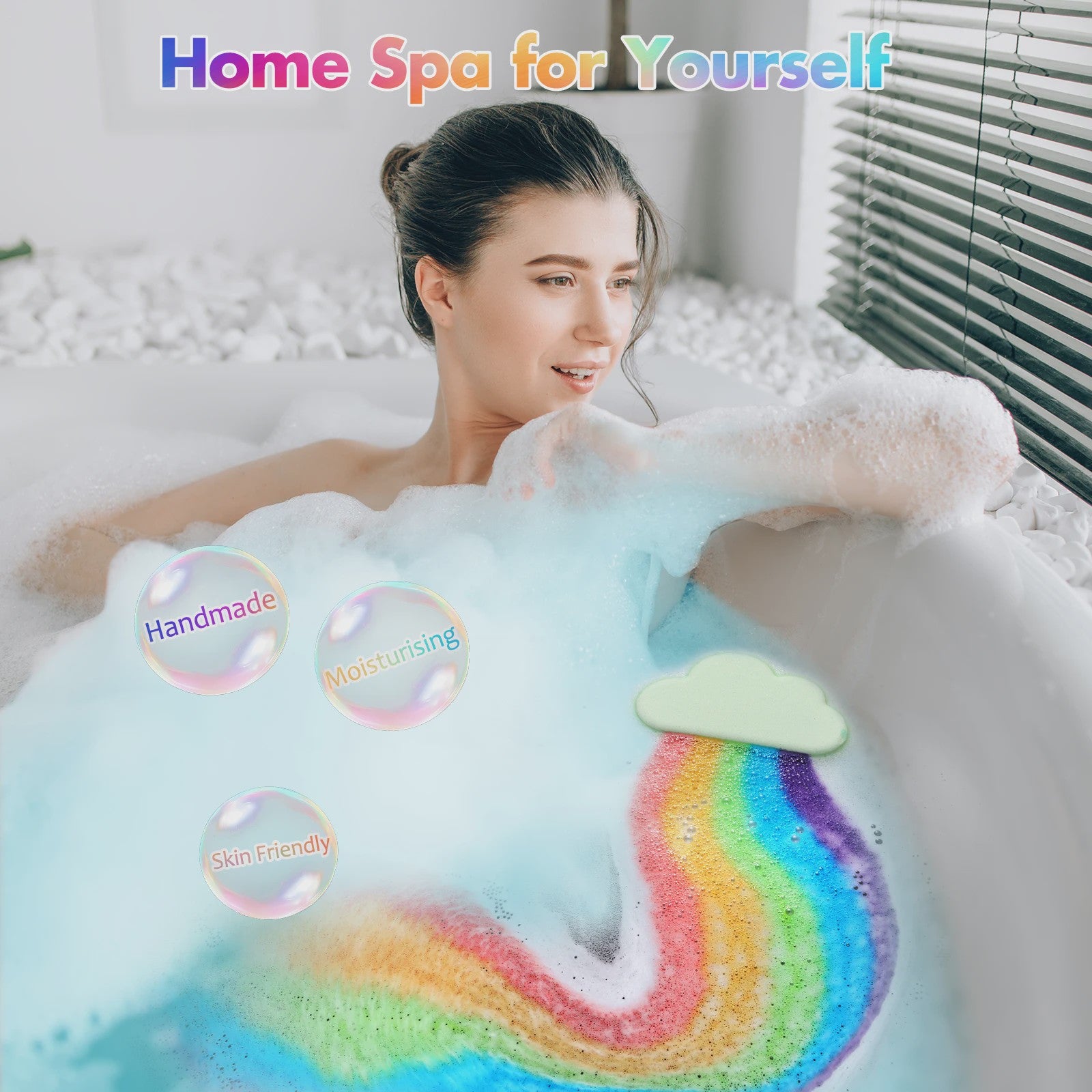 Blue Ocean Regenboog Bruisballen: Kleurrijk Badplezier met Verrassing - Perfect Cadeau voor Kinderen