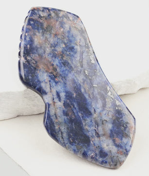 Sodalite Gua Sha Schraper - Natuurlijke Steen Gezichtsmassage & Huidverzorging