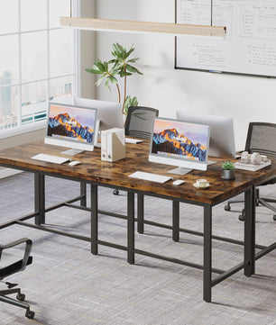 Extra Lange Bureau voor 2 Personen - 200 cm Breed Werkstation Bureau