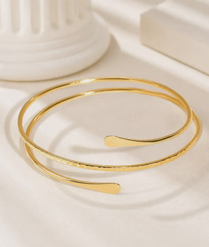 Minimalistische Goudkleurige Bovenarm Armband - Verstelbaar & Statement Juweel voor Dames